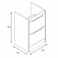 Image of Britton: Shoreditch Floorstanding Vanity Unit with Double Drawers and Note Square Basin (550mm)