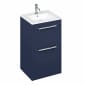Image of Britton: Shoreditch Floorstanding Vanity Unit with Double Drawers and Note Square Basin (550mm)