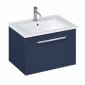 Image of Britton: Shoreditch Wall-hung Vanity Unit with Single Drawer and Note Square Basin (650mm)