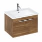 Image of Britton: Shoreditch Wall-hung Vanity Unit with Single Drawer and Note Square Basin (650mm)