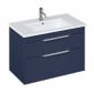 Image of Britton: Shoreditch Wall-hung Vanity Unit with Double Drawers and Note Square Basin (850mm)
