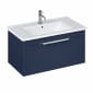 Image of Britton: Shoreditch Wall-hung Vanity Unit with Single Drawer and Note Square Basin (850mm)