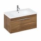 Image of Britton: Shoreditch Wall-hung Vanity Unit with Single Drawer and Note Square Basin (850mm)