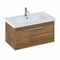 Image of Britton: Shoreditch Wall-hung Vanity Unit with Single Drawer and Origin Round Basin (850mm)
