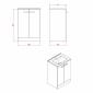 Image of Britton: MyHome Floorstanding Vanity Unit with Single Door and Basin (600mm)