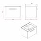 Image of Britton: Wall-hung Vanity Unit with Single Drawer and MyHome Countertop Basin (600mm)