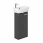 Image of Britton: MyHome Floorstanding Cloakroom Vanity Unit with Single Door and Basin (360mm)