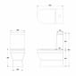 Image of Britton: Curve2 Rimless Back-To-Wall Close-Coupled WC Toilet with Soft-Close Seat