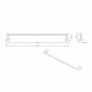 Image of Britton: Hoxton Wall-Mounted Towel Rail (645mm, Chrome)