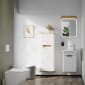 Image of Vitra: Sento Illuminated Wall-hung Bathroom Mirror in Light Oak