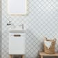 Image of Vitra: Sento Illuminated Wall-hung Bathroom Mirror in Light Oak