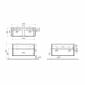 Image of Vitra: Sento Wall-hung Washbasin Unit with 2 Drawers & Double Basins (130cm)