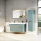 Image of Vitra: Sento Wall-hung Washbasin Unit with 2 Drawers & Double Basins (130cm)