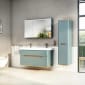 Image of Vitra: Sento Wall-hung Washbasin Unit with 2 Drawers & Double Basins (130cm)