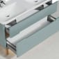 Image of Vitra: Sento Wall-hung Washbasin Unit with 2 Drawers & Double Basins (130cm)