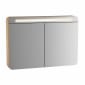 Image of Vitra: Sento Wall-mounted Illuminated Bathroom Mirror Cabinet (Light Oak)