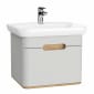 Image of Vitra: Sento Wall-hung Bathroom Vanity Unit with One Drawer and Basin