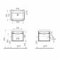 Image of Vitra: Sento Wall-hung Bathroom Vanity Unit with One Drawer and Basin