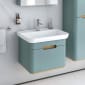 Image of Vitra: Sento Wall-hung Bathroom Vanity Unit with One Drawer and Basin
