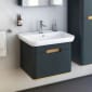 Image of Vitra: Sento Wall-hung Bathroom Vanity Unit with One Drawer and Basin