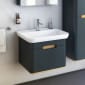 Image of Vitra: Sento Wall-hung Bathroom Vanity Unit with One Drawer and Basin