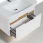 Image of Vitra: Sento Wall-hung Bathroom Vanity Unit with One Drawer and Basin