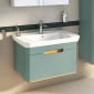 Image of Vitra: Sento Wall-hung Bathroom Vanity Unit with One Drawer and Basin
