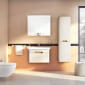Image of Vitra: Sento Wall-hung Bathroom Vanity Unit with One Drawer and Basin