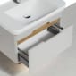 Image of Vitra: Sento Wall-hung Bathroom Vanity Unit with One Drawer and Basin