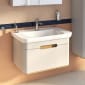 Image of Vitra: Sento Wall-hung Bathroom Vanity Unit with One Drawer and Basin