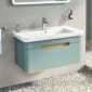 Image of Vitra: Sento Wall-hung Bathroom Vanity Unit with One Drawer and Basin
