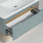 Image of Vitra: Sento Wall-hung Bathroom Vanity Unit with One Drawer and Basin