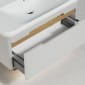 Image of Vitra: Sento Wall-hung Bathroom Vanity Unit with One Drawer and Basin
