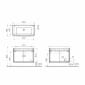 Image of Vitra: Sento Wall-hung Bathroom Vanity Unit with Doors and Basin