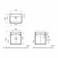 Image of Vitra: Sento Wall-hung Bathroom Vanity Unit with Doors and Basin