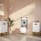 Image of Vitra: Sento Wall-hung Bathroom Vanity Unit with Doors and Basin