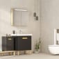 Image of Vitra: Sento Wall-hung Bathroom Vanity Unit with Doors and Basin