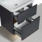Image of Vitra: Sento Wall-hung Bathroom Vanity Unit with Two Drawers and Basin