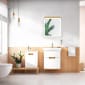 Image of Vitra: Sento Wall-hung Bathroom Vanity Unit with Two Drawers and Basin