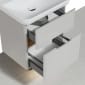 Image of Vitra: Sento Wall-hung Bathroom Vanity Unit with Two Drawers and Basin