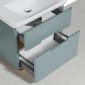 Image of Vitra: Sento Wall-hung Bathroom Vanity Unit with Two Drawers and Basin