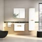 Image of Vitra: Sento Wall-hung Bathroom Vanity Unit with Two Drawers and Basin