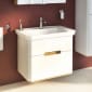Image of Vitra: Sento Wall-hung Bathroom Vanity Unit with Two Drawers and Basin
