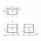 Image of Vitra: Sento Wall-hung Bathroom Vanity Unit with Two Drawers and Basin