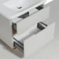 Image of Vitra: Sento Wall-hung Bathroom Vanity Unit with Two Drawers and Basin