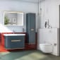 Image of Vitra: Sento Wall-hung Bathroom Vanity Unit with Two Drawers and Basin