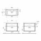 Image of Vitra: Sento Wall-hung Bathroom Vanity Unit with Two Drawers and Basin