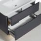 Image of Vitra: Sento Wall-hung Bathroom Vanity Unit with Two Drawers and Basin
