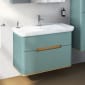 Image of Vitra: Sento Wall-hung Bathroom Vanity Unit with Two Drawers and Basin