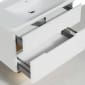 Image of Vitra: Sento Wall-hung Bathroom Vanity Unit with Two Drawers and Basin